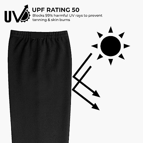 AUTOGUYS **[Comes in Pack of 2-4 Pcs** Freesize UV Sun protection Anti-Sweat Cool Arm Sleeve (Black, Unisex) - Image 5