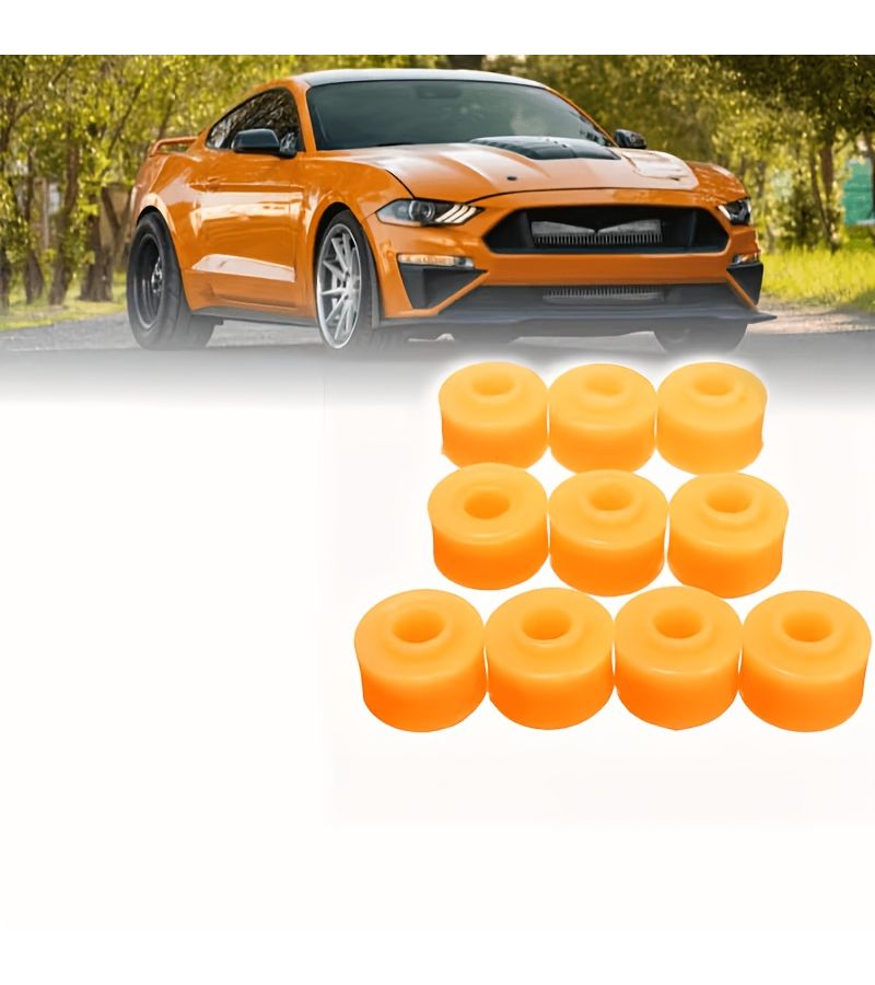5 Pack 10mm Inner Diameter Yellow Rubber Shock Absorbing Washers For Car Modification - Image 3