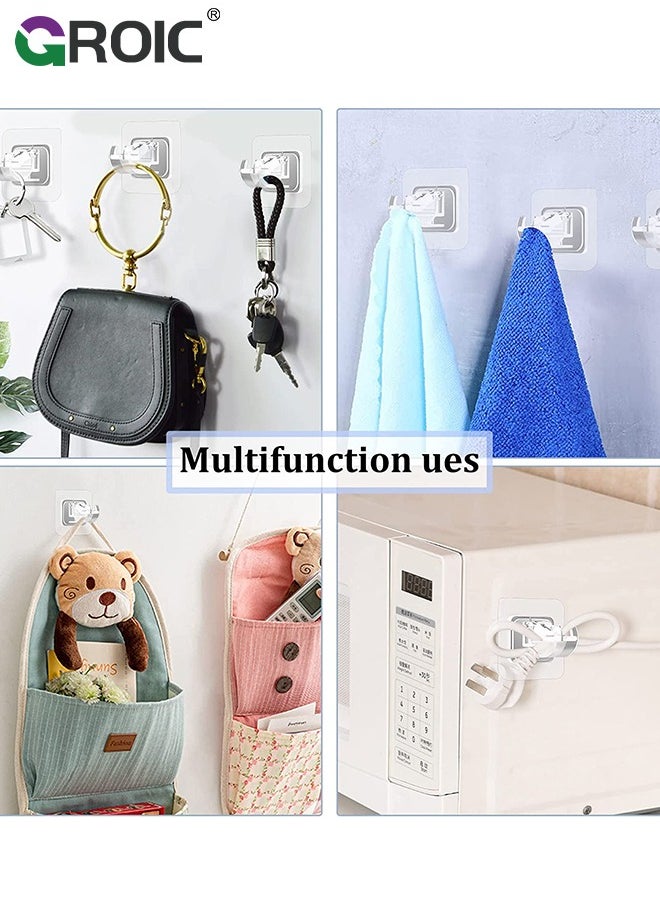 GROIC 12PCS Self Adhesive Curtain Rod Holder,Adjustable Rod Bracket,Self Adhesive Curtain Hook,No Drill and Nail Free Rods Hanger Wall Mount Hooks,Hangers for Curtain  - Image 5