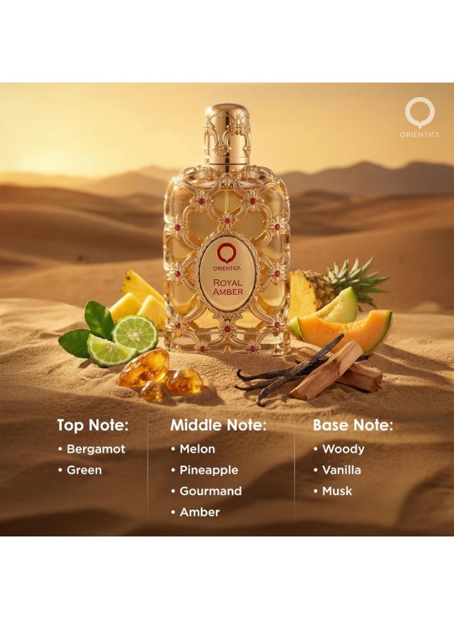 Orientica Luxury Collection Royal Amber for Unisex Eau de Parfum Spray 80ml - Image 4