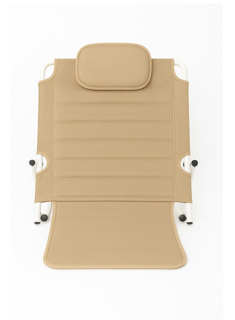 مسند ظهر مبطن قابل للطى نسيج (PVC) مسامى - 6 درجات ميل - تصميم متين - Image 3