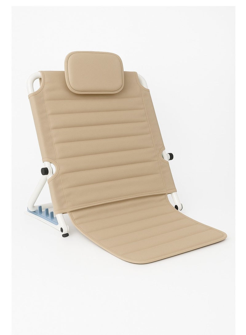 مسند ظهر مبطن قابل للطى نسيج (PVC) مسامى - 6 درجات ميل - تصميم متين - Image 2