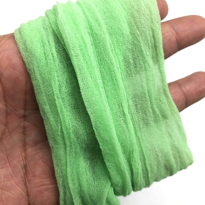 PEPPERLONELY Forest Emerald Green 10PC 23 Inch Nylon Stocking Flower Fabric for Flowers Making - Emerald Green - Image 3