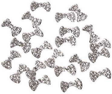 DNHCLL 12PCS Special Charming 3D Nail Art Designs Fashionclubs Glitter Bow Rhinestone Nail Art DIY Sticker Decoration