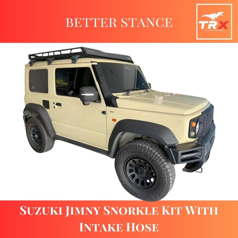 TRX AUTO Off-Road Air Intake Snorkel For Suzuki Jimny 2 Door & 5 Door 2018 To 2025 | Suzuki Jimny 2025 Accessories | Black Ram Snorkel| Bolt on, No Drilling required | - Image 4