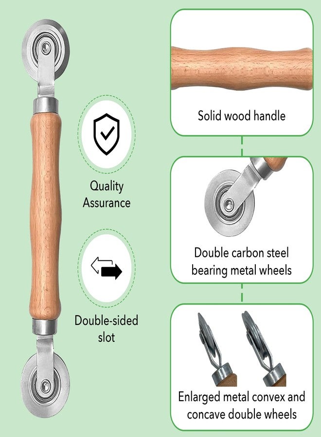 FINE PRODUCT SUPPLY Screen Tool - Screen Rolling Tool with Wooden Handle and Steel Wheel for Screen Repair - Durable Tool for Installing Screens for Door & Window - Image 5