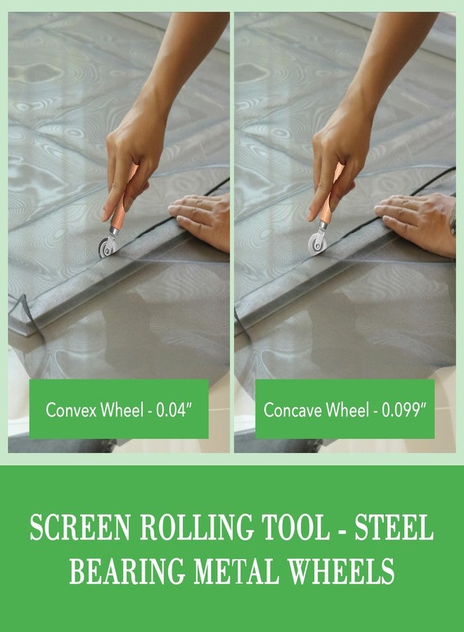 FINE PRODUCT SUPPLY Screen Tool - Screen Rolling Tool with Wooden Handle and Steel Wheel for Screen Repair - Durable Tool for Installing Screens for Door & Window - Image 3