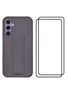 CATANES 3 Packs For Samsung Galaxy S24 Plus Case and 2 Screen Protectors Magnetic Stand and Holder Premium Silicone Vertical and Horizontal Hand Strap Grip Multi Stand Cover Dark Purple  - Image 2
