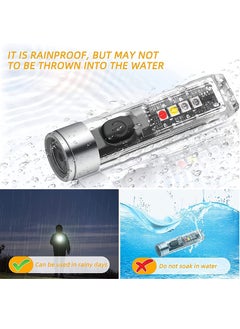 SYOSI Mini LED Flashlights USB Rechargeable Small Keychain Flashlight with 11 Modes of Main & Side Light, Portable Pocket EDC Flash Light for Daily Using, Backpacking, Camping, and Hiking, etc.  - Image 5