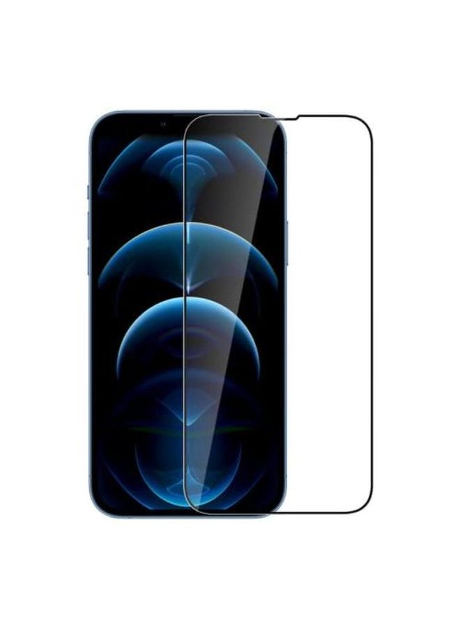 StraTG - iPhone 14 Glass Screen Protector - Crystal Clear Protection for Your Smartphone Display - Black Frame - Image 1