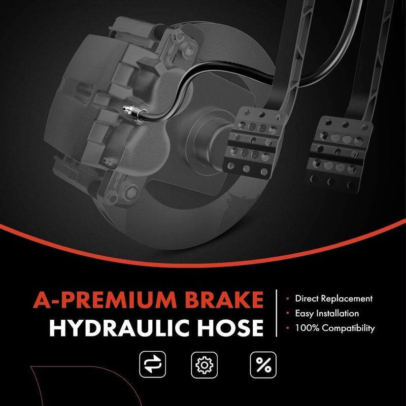 A-Premium Front Driver Side Brake Hydraulic Hose - Image 2