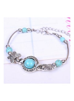 Turquoise Beads Alloy Bangle