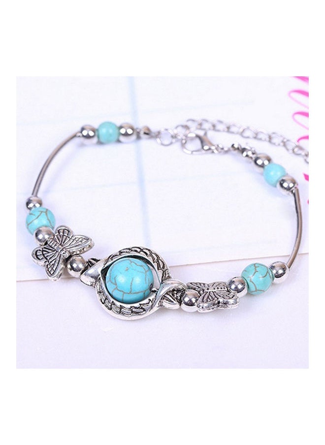 NIBEMINENT - Turquoise Beads Alloy Bangle - Image 1