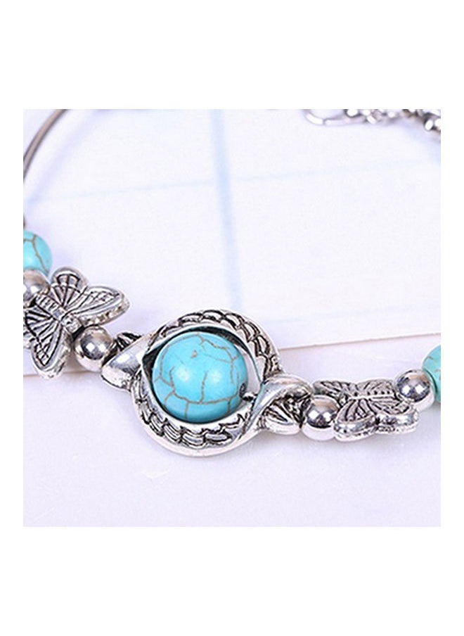 NIBEMINENT - Turquoise Beads Alloy Bangle - Image 1