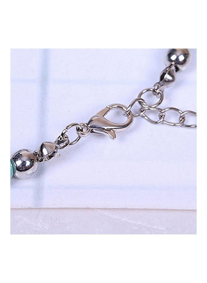 NIBEMINENT - Turquoise Beads Alloy Bangle - Image 1