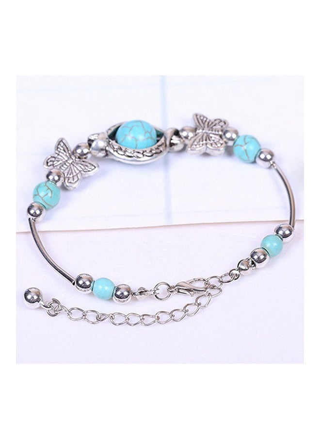 NIBEMINENT - Turquoise Beads Alloy Bangle - Image 1