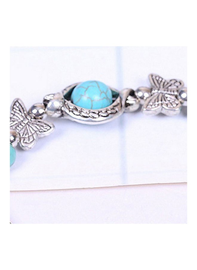 NIBEMINENT - Turquoise Beads Alloy Bangle - Image 1