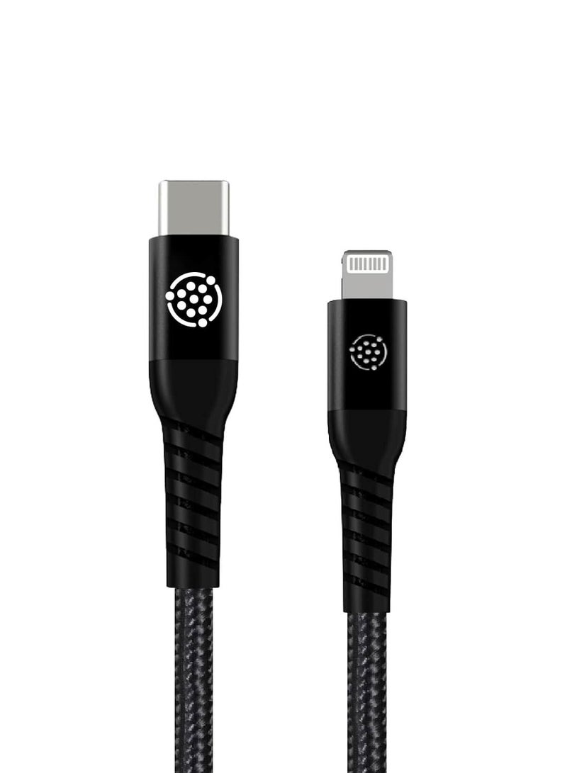 النقاط الزرقاء كابل USB-C أزرق نقطي بموصل لايتنينغ 1 متر - Image 1
