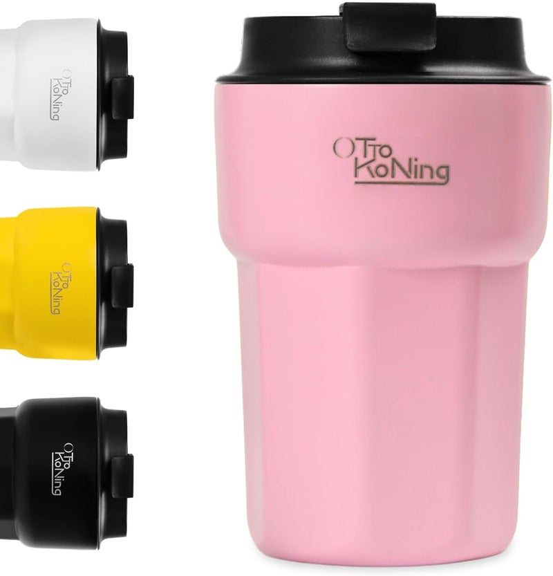 Otto Koning Thermal Mug 350 ml, Coffee Mug to Go with Leak-proof Lid, Reusable Coffee Cups for Travel, Stainless Steel Coffee Cup for Hot and Cold Coffee Water and Tea - Image 1
