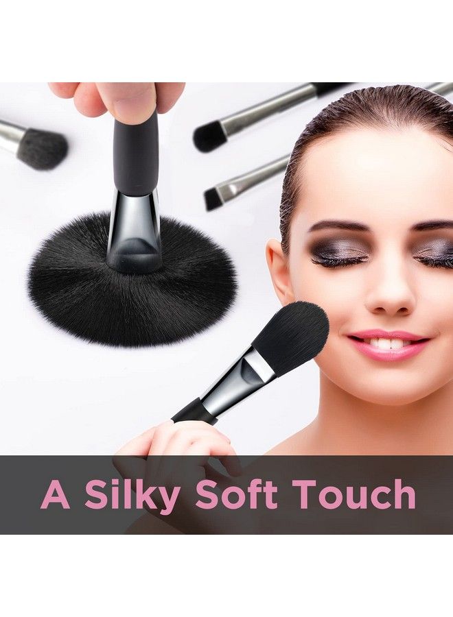 Brush Master Travel Makeup Brushes Set W/Pouch 5Pcs Double Ended Portable Mini Cosmetic Brushes Kit For Foundation Eyeshadow Lip Blush Make Up Brushes Professional - Image 4