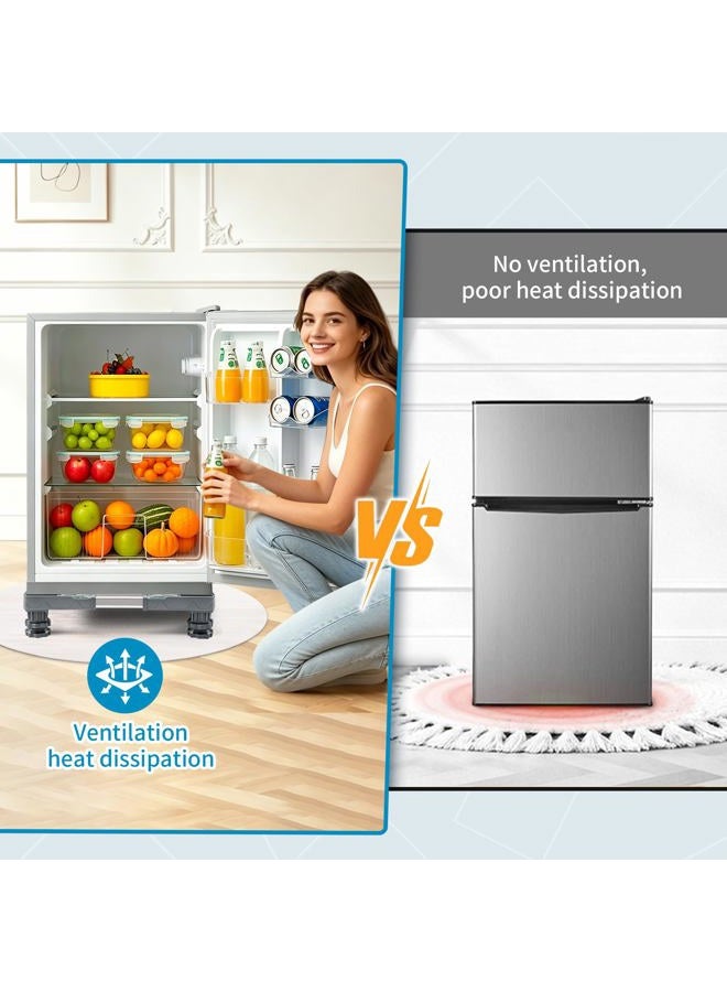 I'SMARTMOON ismartmoon Universal Mobile Base Fridge Stand with 4 Strong Feet Multi-Functional Adjustable Base for Adjustable Dryer, Washing Machine and Refrigerator (4 Strong Feet) - Image 2