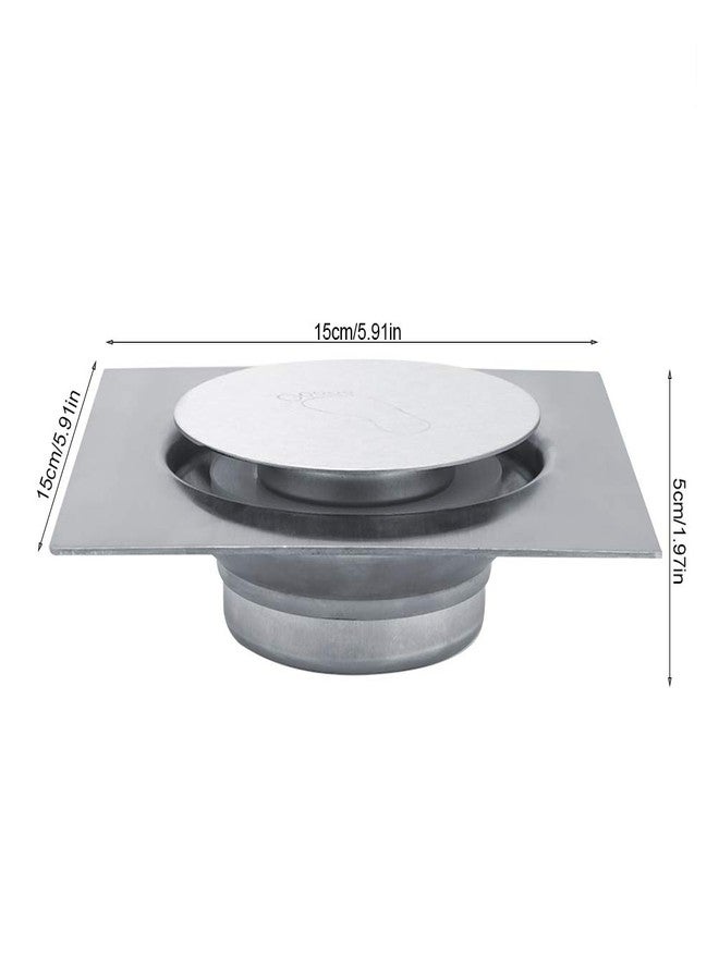 ميلتريب مصرف دش مربع، مصرف أرضي من الفولاذ المقاوم للصدأ مع غطاء قابل للإزالة ومصفاة شعر، يمنع الروائح من الدخول عبر المصرف، للحمام والمطبخ والجراج والطابق السفلي والمرحاض - Image 5