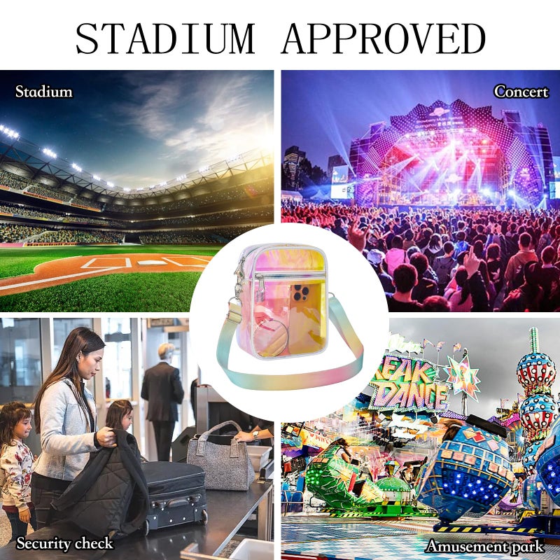 USPECLARE Clear Purse Stadium Transparent Messenger Bag Stadium Approved for Men and Women Clear CrossBody Bag - Image 4