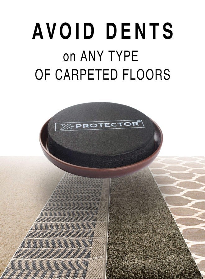 X-Protector Furniture Sliders for Carpet X-PROTECTOR - 8 PCS Best Heavy Moving Pads 3 1/2" - Sliders for Furniture. Move Your Furniture Easy with Reusable Furniture Movers Sliders for Carpets! - Image 3