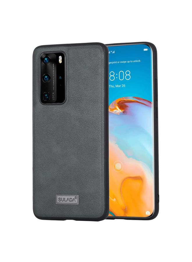 The Bros Case For Huawei P40 Pro Shockproof TPU + Handmade Leather Protective Case