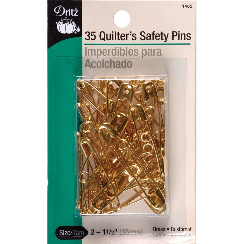 Dritz Dritz 1465 Safety Pins Brass Size 2 35Count