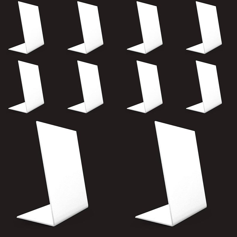CPI 4 X 6 Inch (A6) White Acrylic QR Bar Code Stand, L Shape Paper Holder Display, Perfect for Restaurants, Promotions, Photo Frames for BHIM, PhonePe, Google Pay (Pack of 10) - Image 1