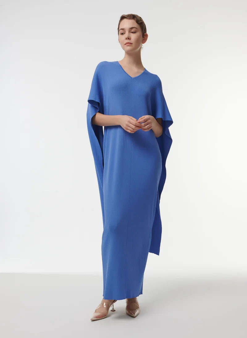 leem Ribbed Knitted Kaftan