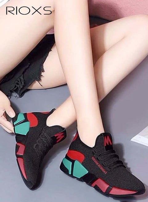 Women's Sports Shoes, Breathable Mesh Platform Sneakers, Comfy Sport Shoes For Running Walking Jogging, Miss Womens Athletic Shoes, Anti-slip Soft Rubber Sole Trainers, Ladies Tennis Shoes For Indoor Outdoor Activities, Ladies Athlesiure Trainers