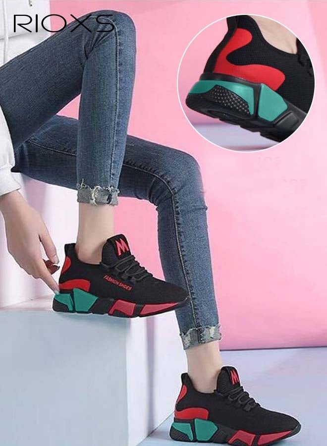 ريوكس الأحذية الرياضية النسائية، الأحذية الرياضية القابلة للتنفس، الأحذية الرياضية غير الرسمية للجري أثناء المشي، أحذية الآنسة النسائية الرياضية، المدربات الفردية المطاطية اللينة المضادة للانزلاق، أحذية التنس للسيدات للأنشطة في الهواء الطلق - Image 2