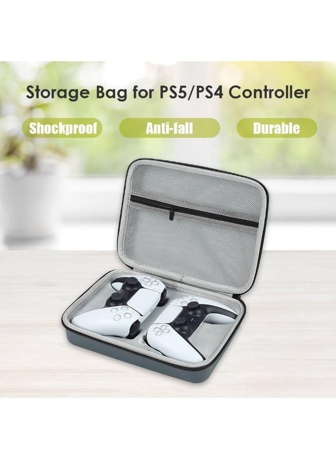 Dual Controller Carrying Case for PS4 PS5 DualSense Gamepad Hard EVA Storage Bag Shockproof Waterproof Travel Carry Case - Image 3