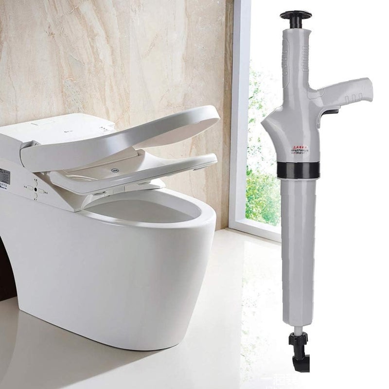 Divik Divik Toilet Dredge Tool with 5 Heads Cleaning Tools, High Pressure Un-Blocked Plumbing Tool, Handheld Stainless Steel Plunger Bathroom, Basing, Kitchen Drain Sewer Pipe Dredging Tool (1Pcs)  - Image 1