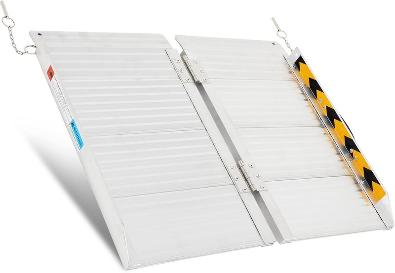 منحدر كرسي متحرك قابل للطي من الألمنيوم للمنزل