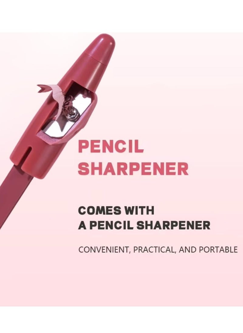 pudaier - 12 Colors Lipstick and Lippie Pencil Set with 3Pcs Sharpener Soft 12Pcs Lip Liner Set Pencil Easy to Use Lip Makeup Waterproof Long Lasting Lipstick Set Full Color Lipliner Pencil Matte - Image 1