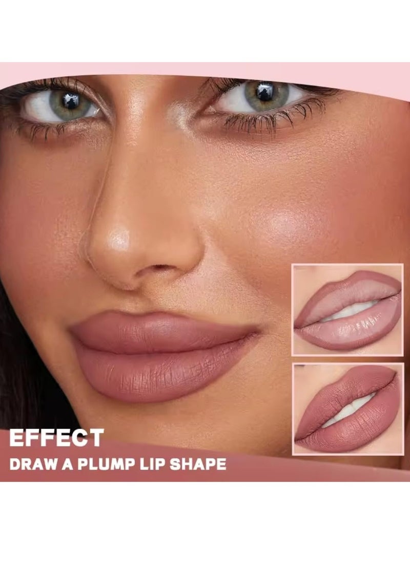 pudaier - 12 Colors Lipstick and Lippie Pencil Set with 3Pcs Sharpener Soft 12Pcs Lip Liner Set Pencil Easy to Use Lip Makeup Waterproof Long Lasting Lipstick Set Full Color Lipliner Pencil Matte - Image 1