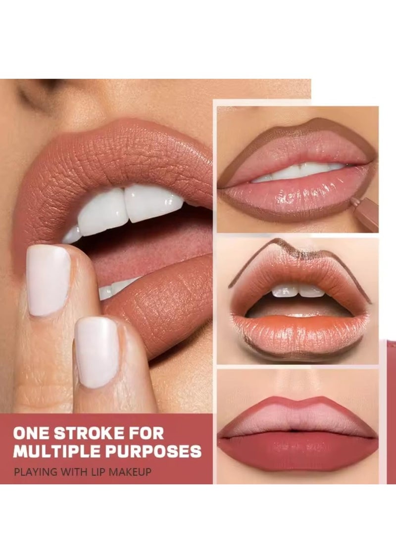 pudaier - 12 Colors Lipstick and Lippie Pencil Set with 3Pcs Sharpener Soft 12Pcs Lip Liner Set Pencil Easy to Use Lip Makeup Waterproof Long Lasting Lipstick Set Full Color Lipliner Pencil Matte - Image 1
