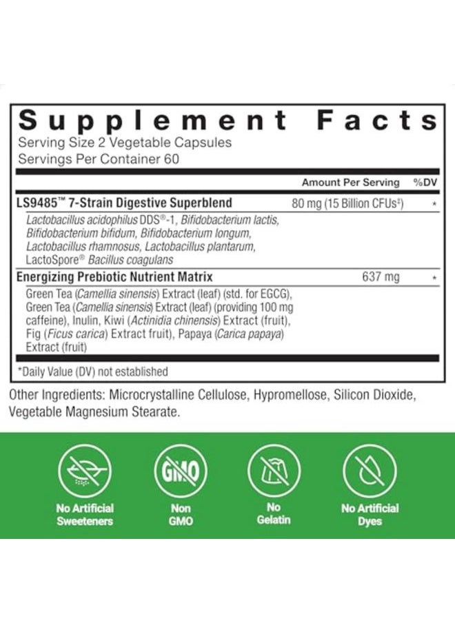 Force Factor FORCE FACTOR ProbioSlim Extra Strength Probiotics for Women and Men with 30 Billion CFUs of Probiotics for Digestive Health, Bloating Relief, and Gut Health, with Prebiotic Fiber, 120 Capsules  - Image 5