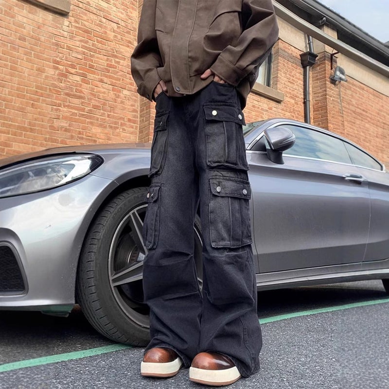 Unisex Classic Denim Jeans Loose Fit Daily Outdoor Wear - Image 2