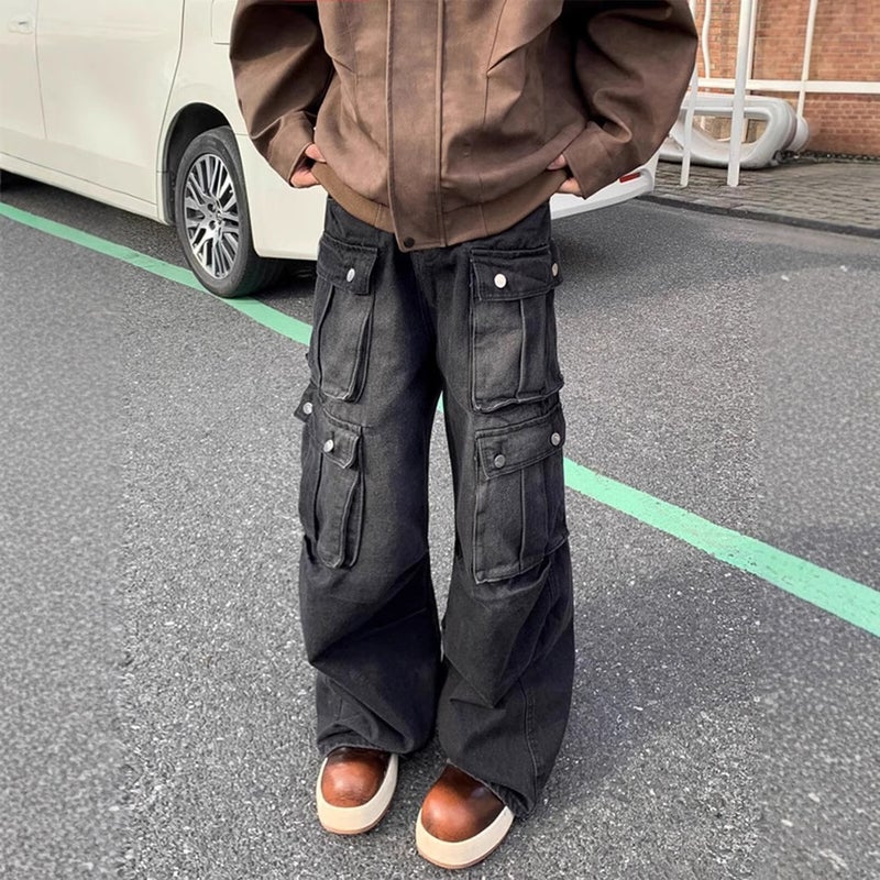 Unisex Classic Denim Jeans Loose Fit Daily Outdoor Wear - Image 5