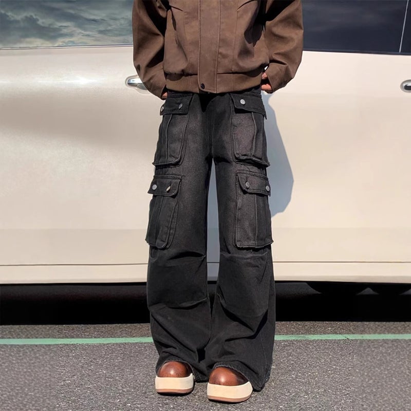 Unisex Classic Denim Jeans Loose Fit Daily Outdoor Wear - Image 3