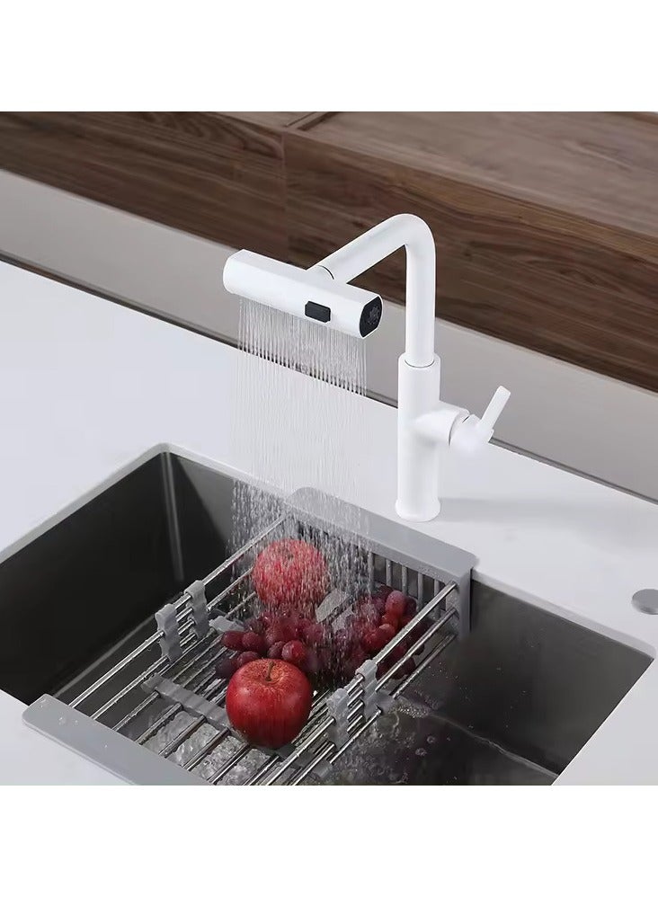 D&N Waterfall Design Kitchen Sink Faucet 3 Function Sprayer Single Lever Pull Out Sink Mixer Taps For Kitchen - Image 4