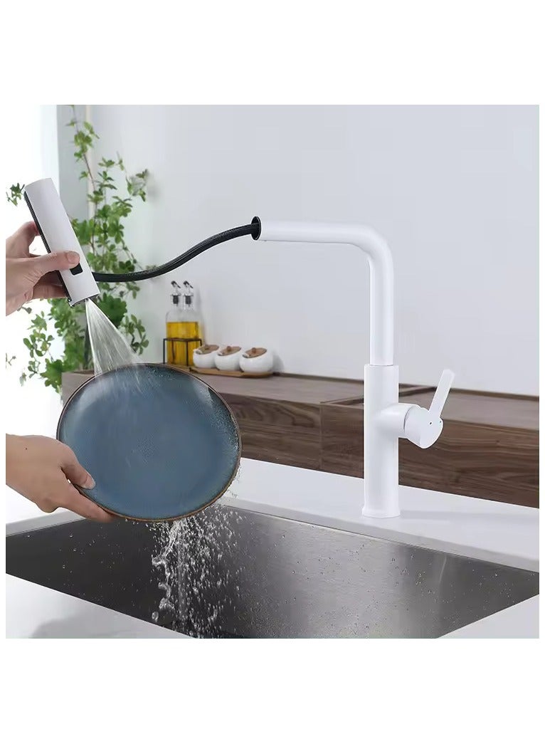 D&N Waterfall Design Kitchen Sink Faucet 3 Function Sprayer Single Lever Pull Out Sink Mixer Taps For Kitchen - Image 5