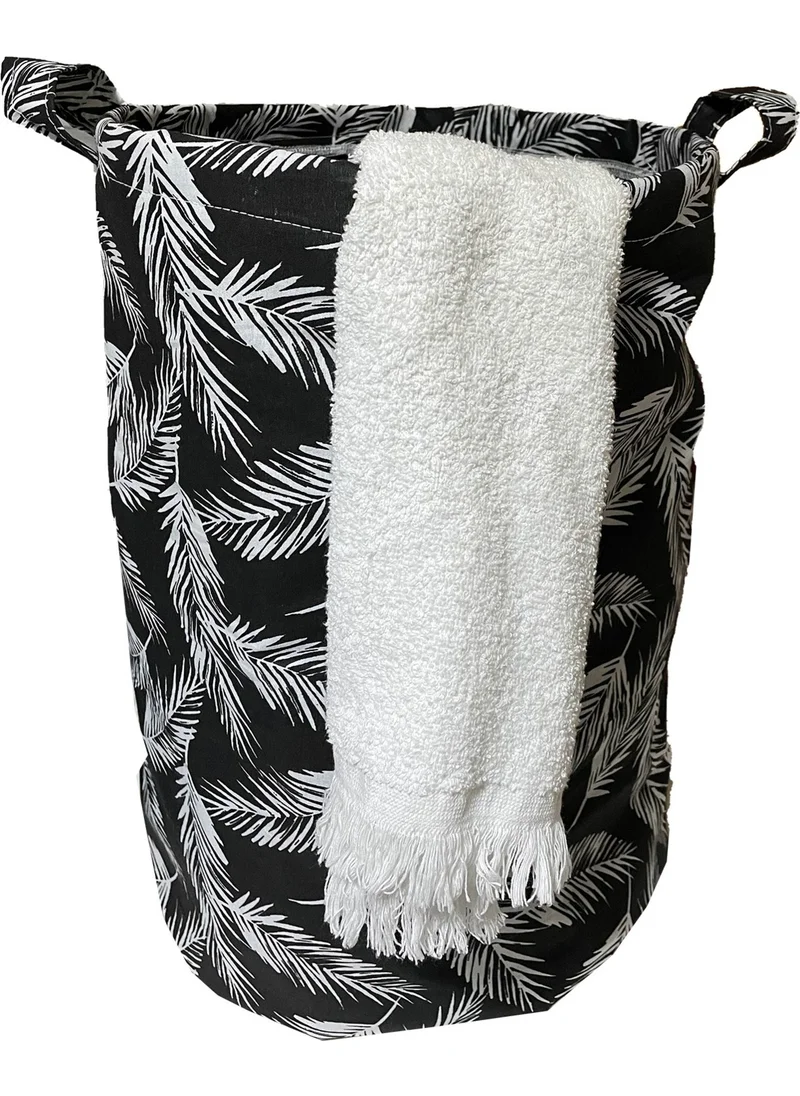 Vip Home Concept Vip Laundry Basket Double Layer Fabric Foldable Basket - Black Feather