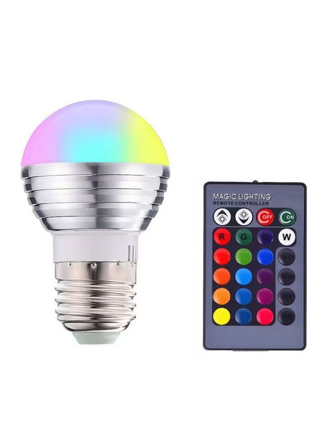Happy Light 3W LED Bulb Kit RGBW 90LM AC85 100-240V Multicolor Remote Control 4.80x8x4.80cm - Image 2
