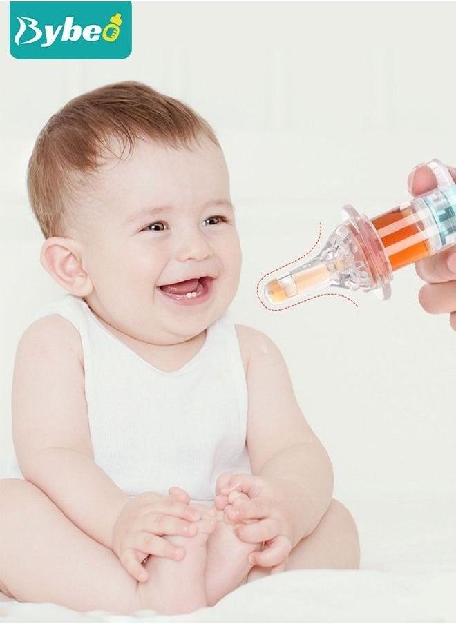 ميكسد - 4 PCS Baby Medicine Feeder Dispenser and Silicone Infant Dropper Toddler Oral Feeding Syringe for Medicine/Water/Juice - Image 1