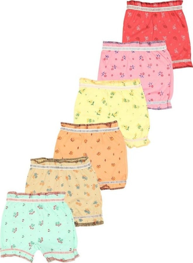 KETKAR Baby Girl's Cotton Blend Bloomers (Pack of 6),4-5 Years Multicolour - Image 1